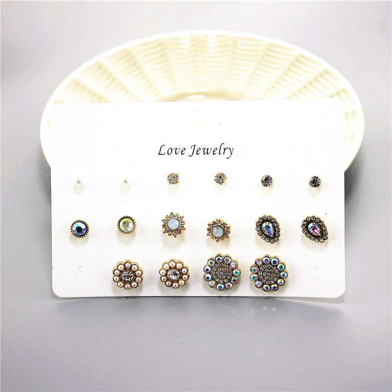 E-114 Fashion ladies' jewelry inlaid high quality zircon earrings