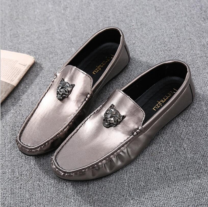 Spring and summer men's casual shoes Peas shoes men driving lazy shoes flat with breathable men's shoes
