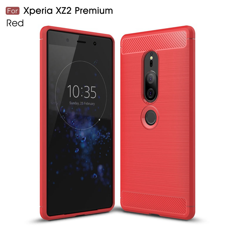 For Sony Xperia XZ2 Premium Case Ultra Thin Carbon Fiber Case Soft TPU Cover For XZ2 Premium Phone Cover Case