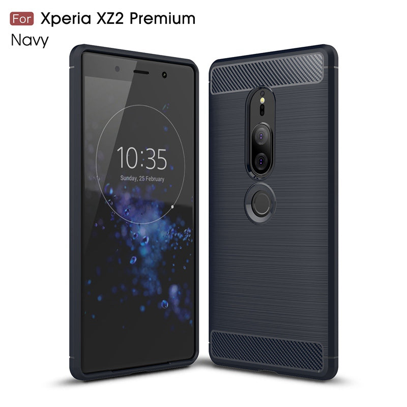 For Sony Xperia XZ2 Premium Case Ultra Thin Carbon Fiber Case Soft TPU Cover For XZ2 Premium Phone Cover Case