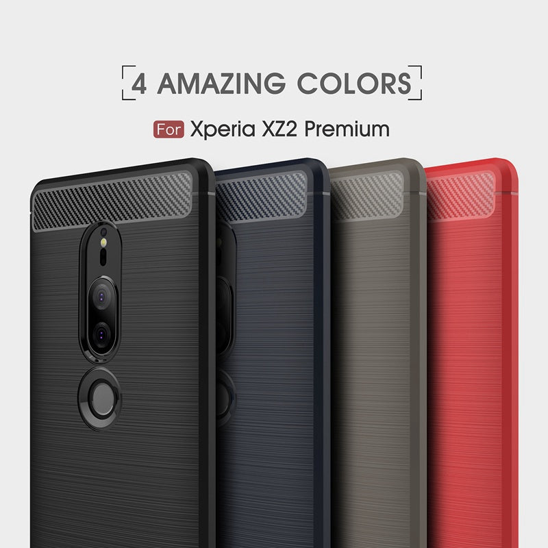 For Sony Xperia XZ2 Premium Case Ultra Thin Carbon Fiber Case Soft TPU Cover For XZ2 Premium Phone Cover Case