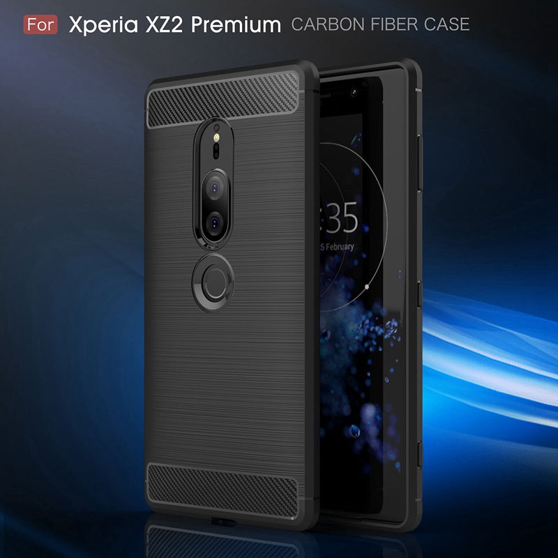 For Sony Xperia XZ2 Premium Case Ultra Thin Carbon Fiber Case Soft TPU Cover For XZ2 Premium Phone Cover Case