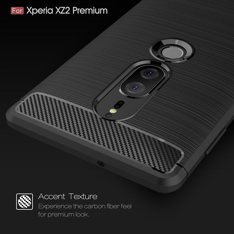 For Sony Xperia XZ2 Premium Case Ultra Thin Carbon Fiber Case Soft TPU Cover For XZ2 Premium Phone Cover Case