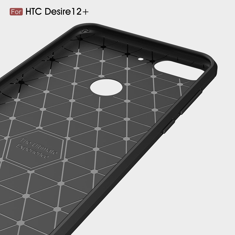 Case For HTC Desire 12 Plus + Case Carbon Fiber Case Scratch Resistant Soft Back Cover for HTC Desire 12 + Case
