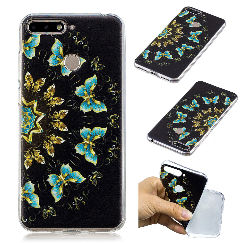 Huawei Honor 7A/Huawei Y6 2018 Cute Pattern Painted TPU Soft Shockproof Case