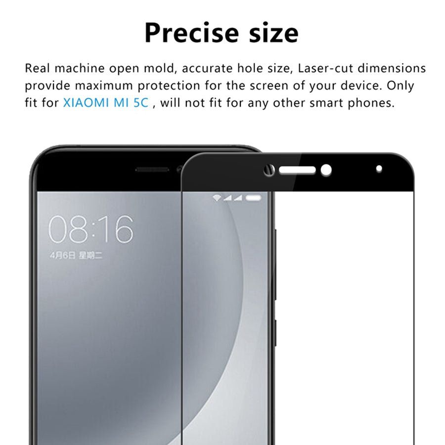 Complete Covering Tempered Glass for Xiaomi Mi 5C Full Cover Screen Protector Glass Film for Xiaomi 5C