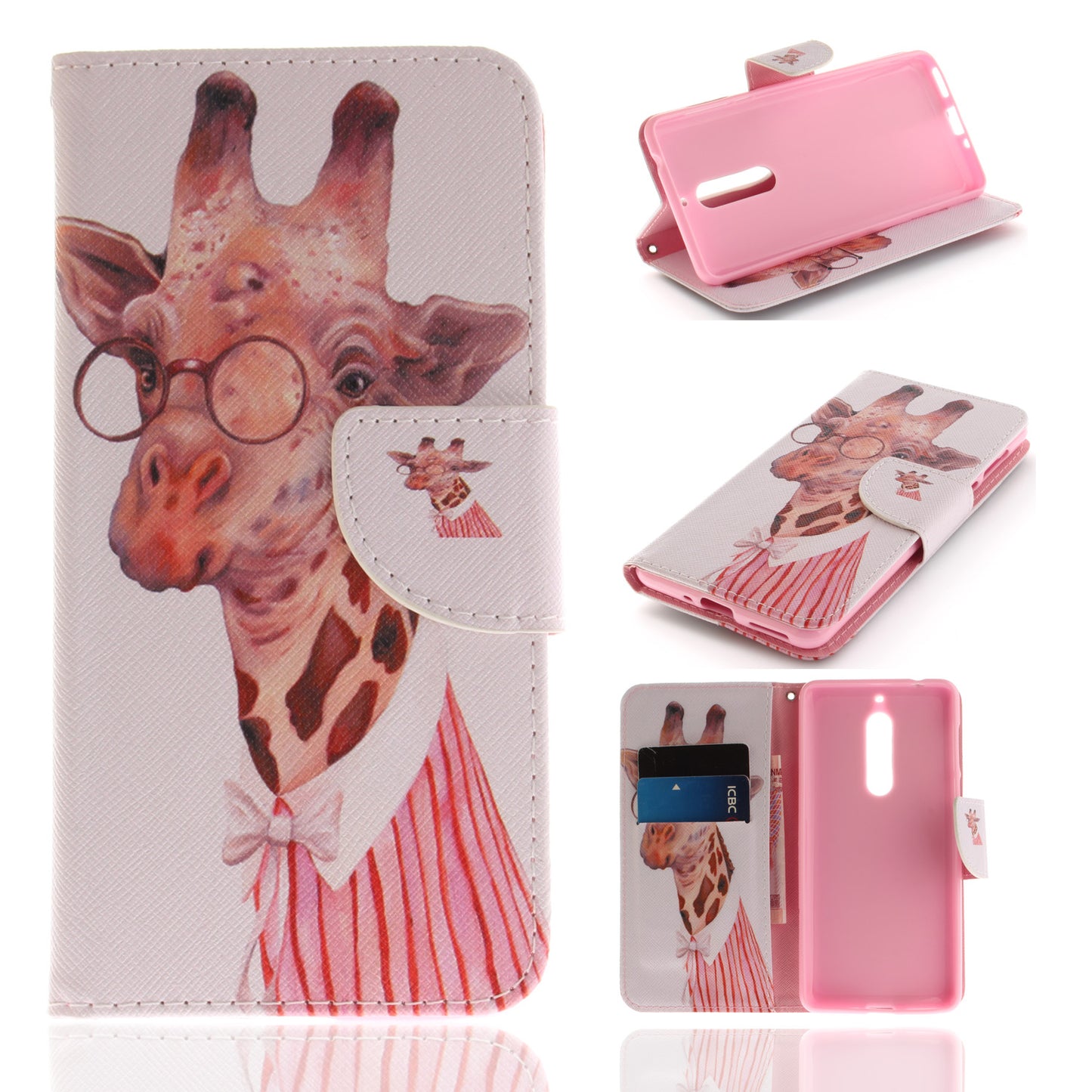 Nokia 5 Phone Case Pattern Printed Flip Magnetic Wallet Card Slot Soft Protective Cover
