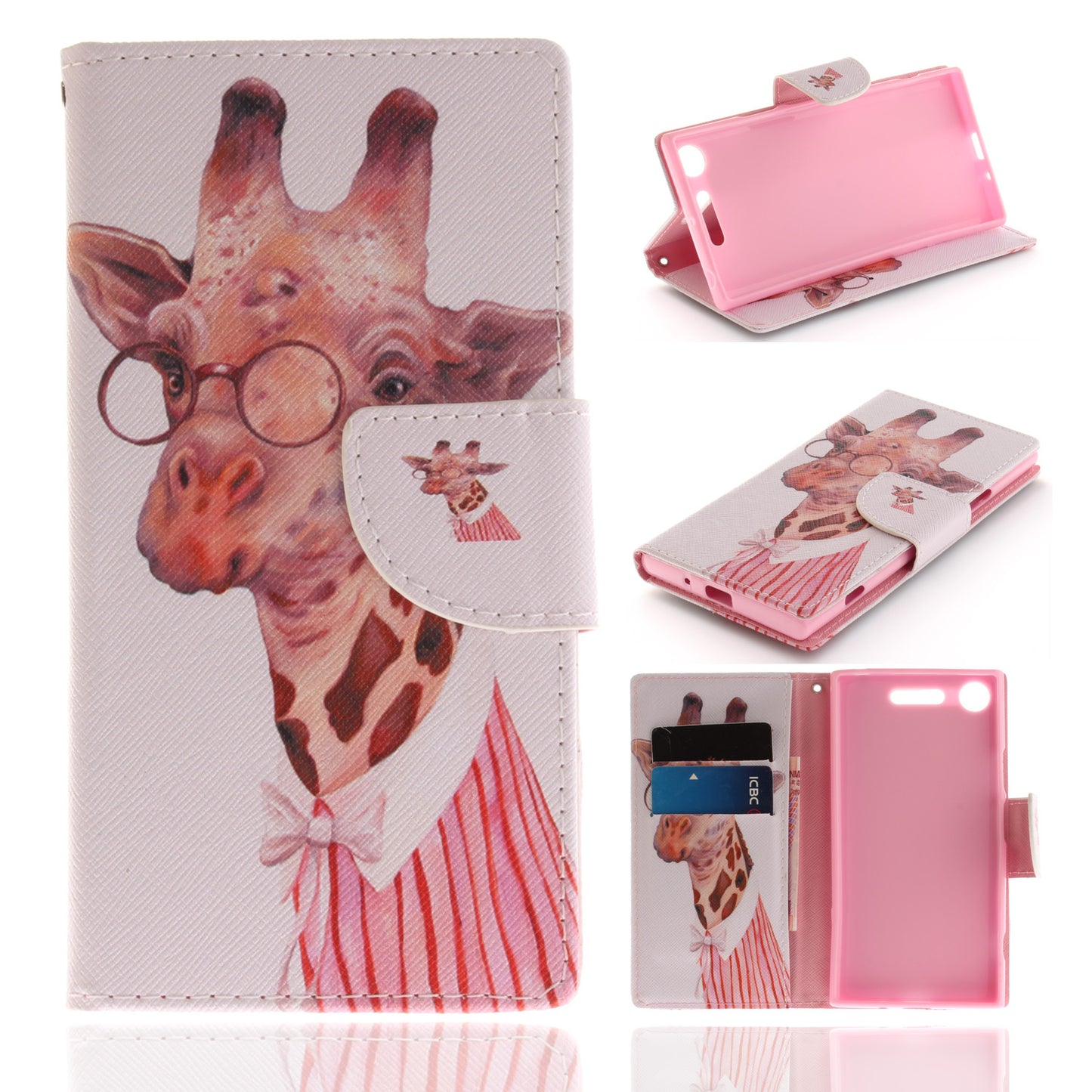 Sony Xperia XZ1 Phone Case Pattern Printed Flip Magnetic Wallet Card Slot Soft Protective Cover