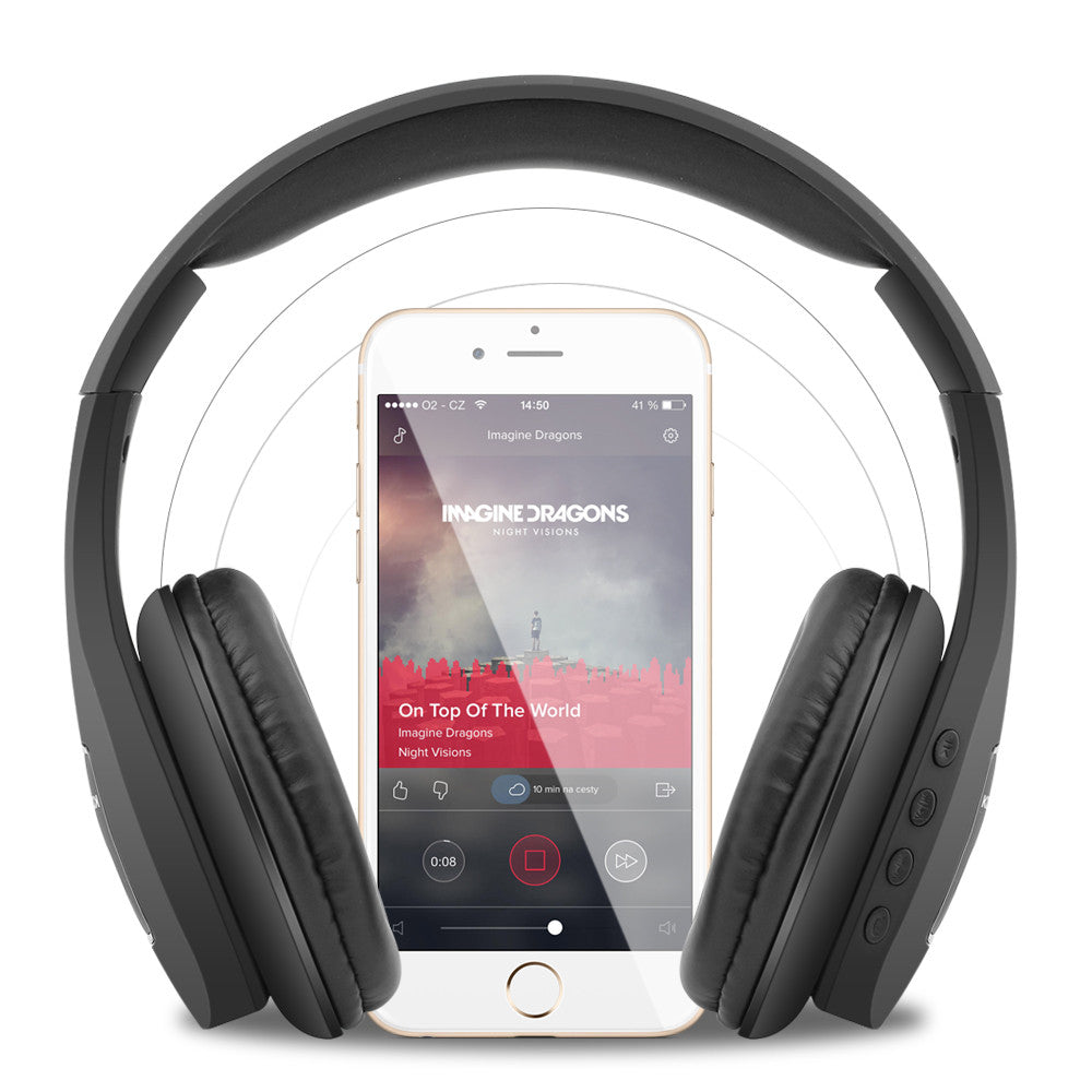 Wireless Bluetooth Headphone Sports Headset Support Aux Cable with Stereo HD Mic for Iphone Xiaomi