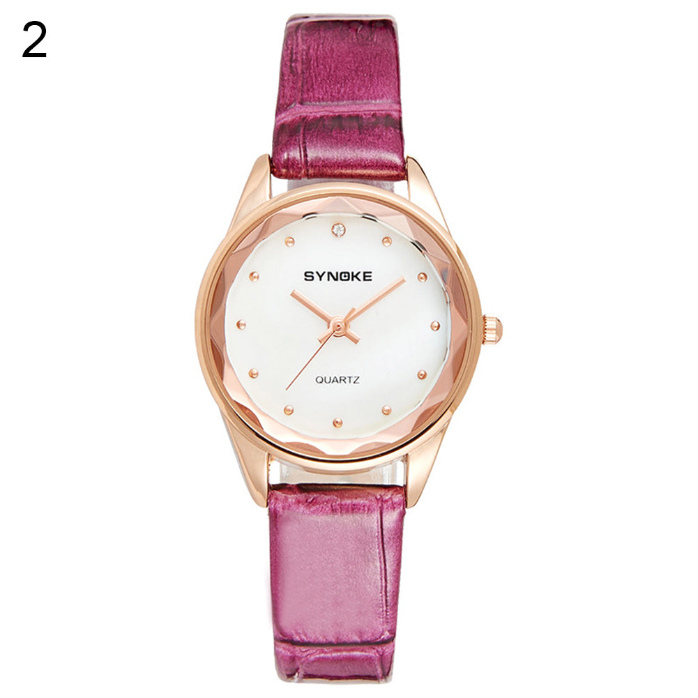 Women Fashion Number Free Quartz Analog Pointer Waterproof Party Wrist Watch