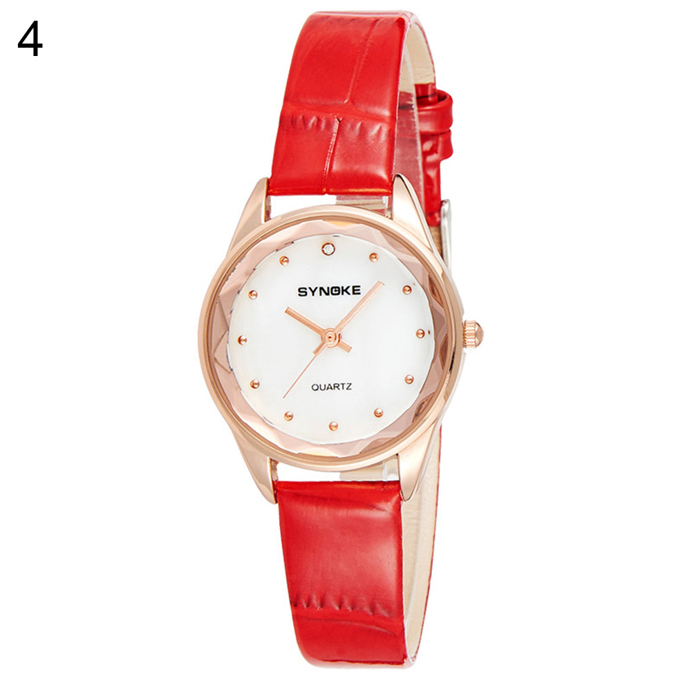Women Fashion Number Free Quartz Analog Pointer Waterproof Party Wrist Watch