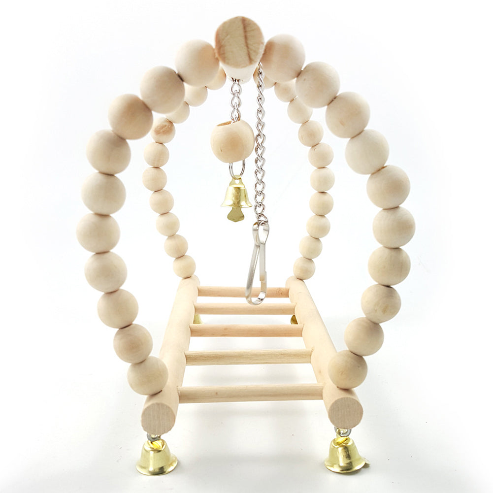 Bird Parrot Cockatiel Hanging Suspension Bridge Swing Ladder Climbing Cage Toys