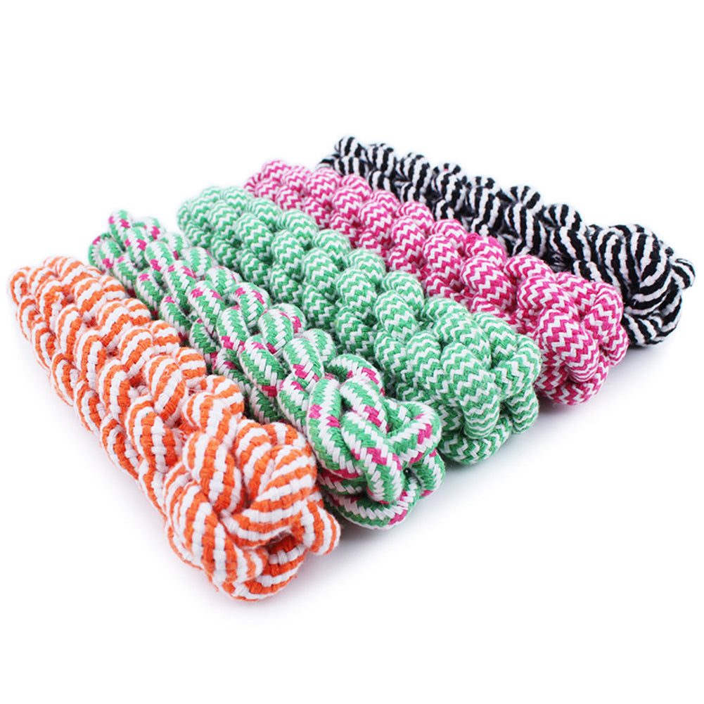Cotton Rope Braid Bar Puppy Dog Chew Teething Knot Teeth Cleaning Playing Toy