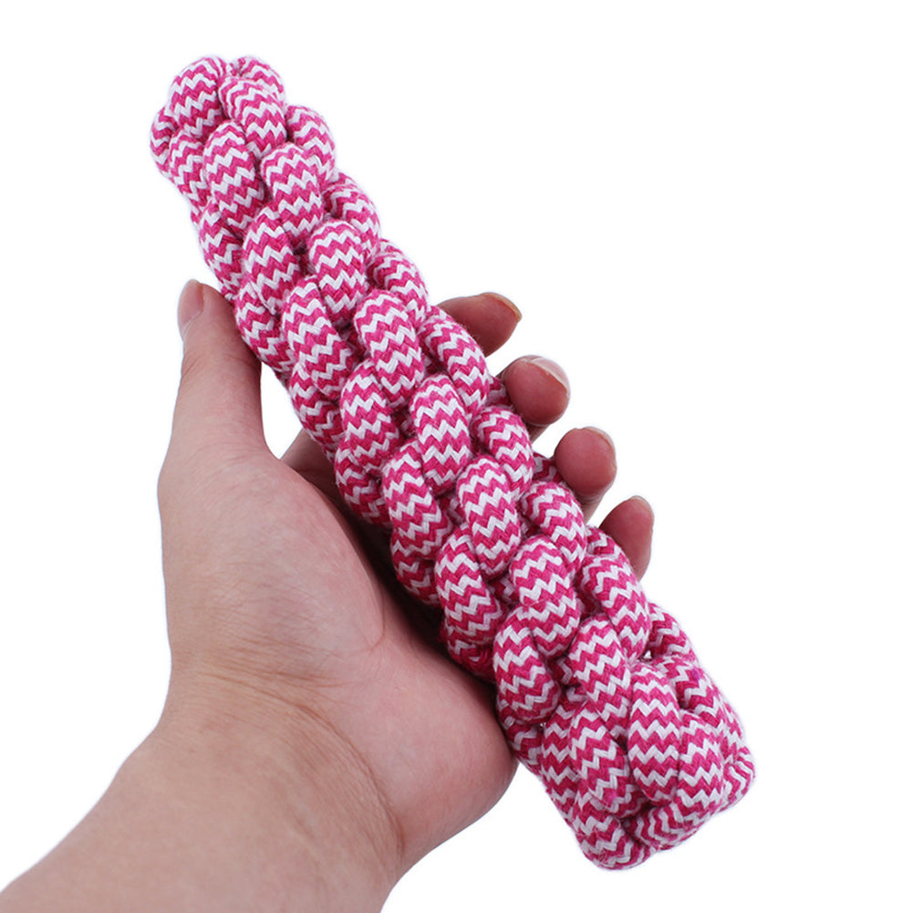 Cotton Rope Braid Bar Puppy Dog Chew Teething Knot Teeth Cleaning Playing Toy