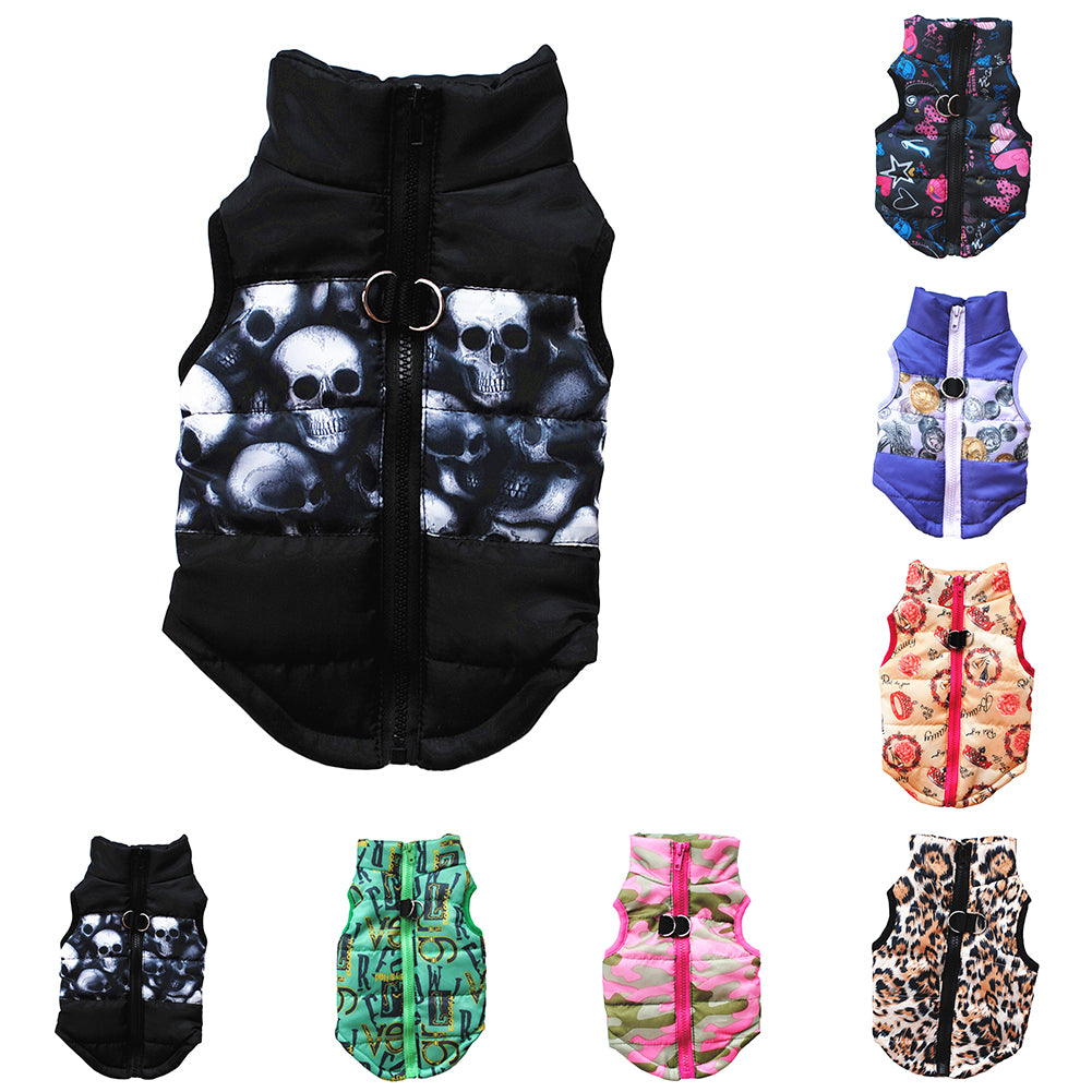 Winter Autumn Cute Leopard Skull Camouflage Pet Cat Dog Apparel Vest Clothes