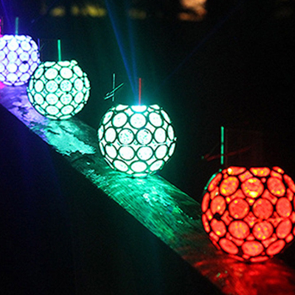 Solar Power LED Hanging Ball Pendant Lamp Christmas Garden Path Landscape Light