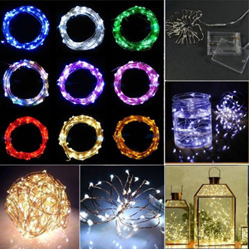 Battery Operated Romantic Mini LED Copper Wire String Fairy Lights 2M/3M/4M