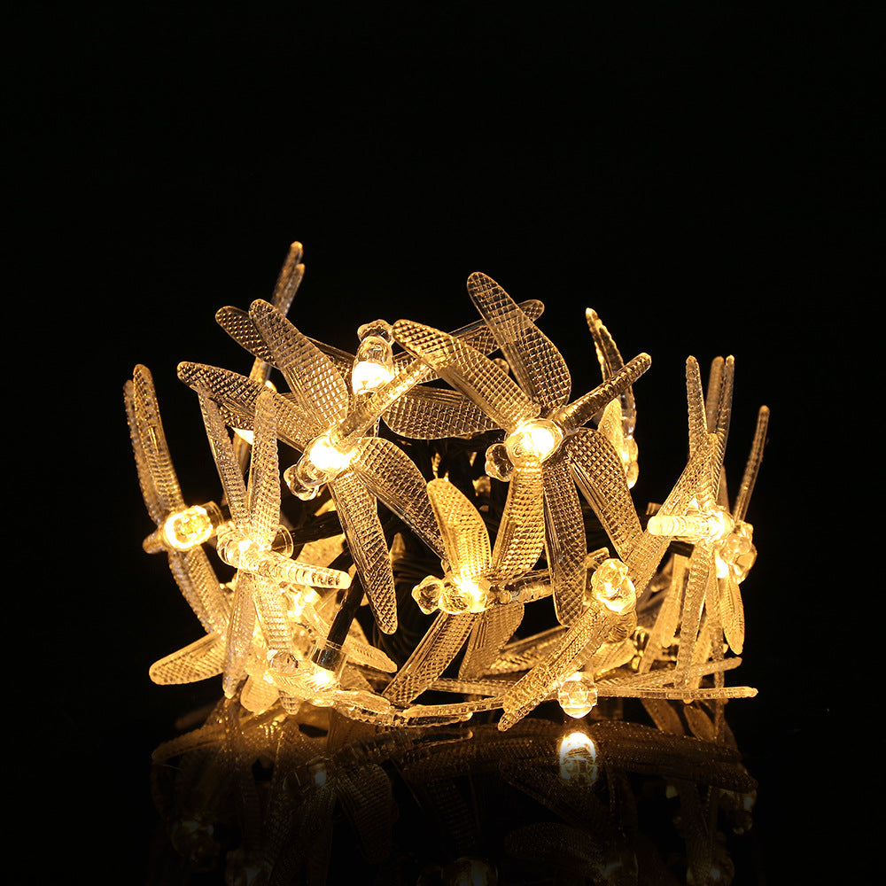 Dragonfly 20 LED 8 Modes Solar String Light Christmas Tree Party Decoration