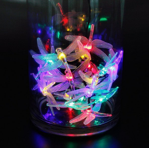 Dragonfly 20 LED 8 Modes Solar String Light Christmas Tree Party Decoration