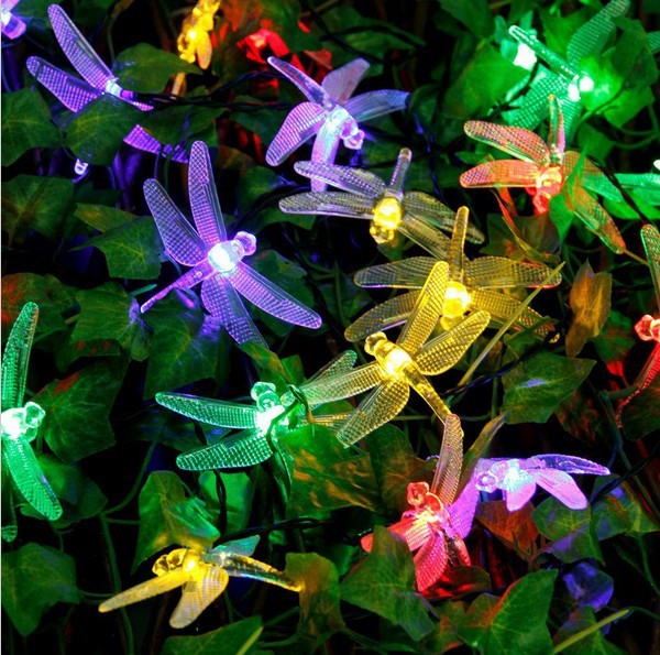 Dragonfly 20 LED 8 Modes Solar String Light Christmas Tree Party Decoration
