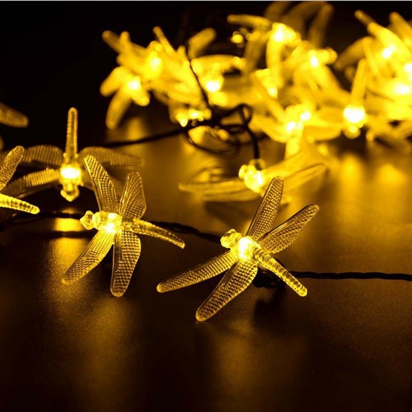 Dragonfly 20 LED 8 Modes Solar String Light Christmas Tree Party Decoration