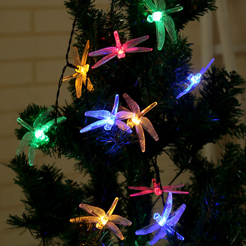 Dragonfly 20 LED 8 Modes Solar String Light Christmas Tree Party Decoration