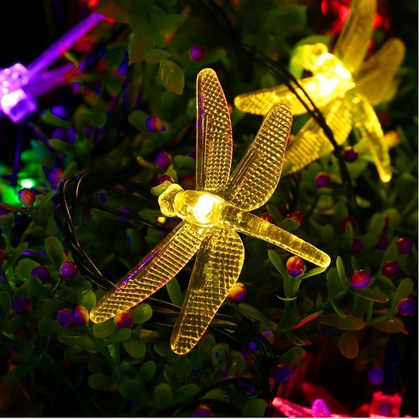 Dragonfly 20 LED 8 Modes Solar String Light Christmas Tree Party Decoration