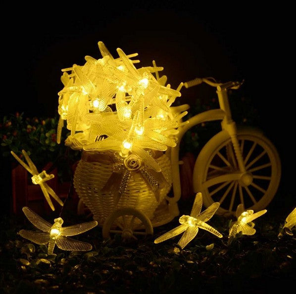 Dragonfly 20 LED 8 Modes Solar String Light Christmas Tree Party Decoration