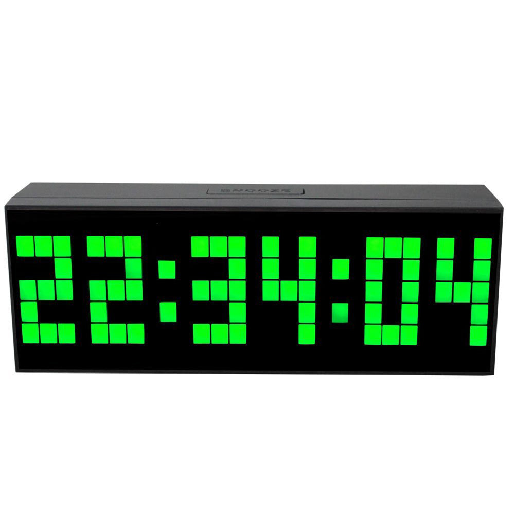 Mirror Surface Digital LED Clock Wall Alarm Calendar Clock Count Down Timer
