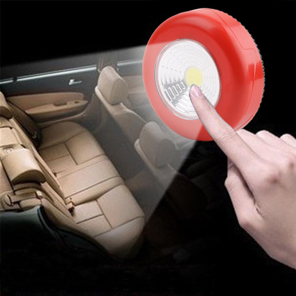 Wireless Push Tap COB Night Light Home Kitchen Cabinet Closet Stick On Lamp