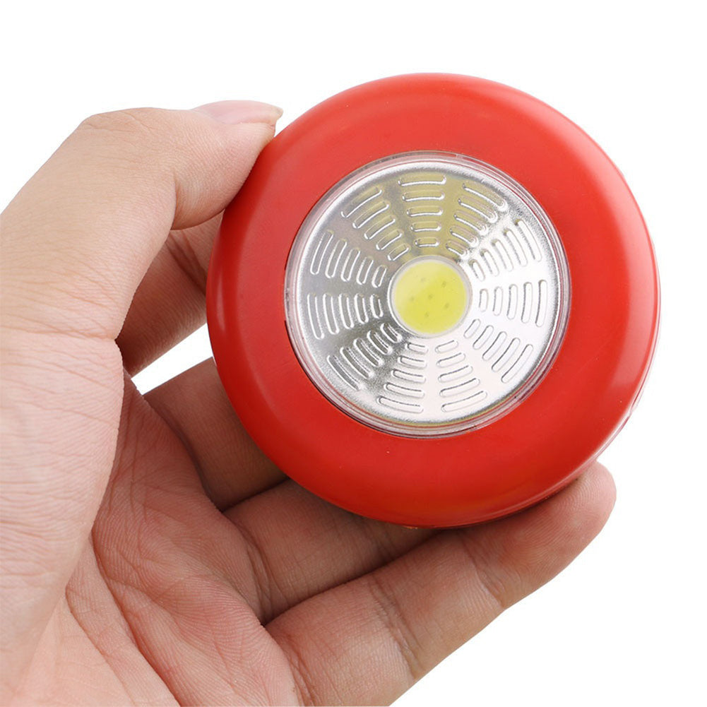 Wireless Push Tap COB Night Light Home Kitchen Cabinet Closet Stick On Lamp