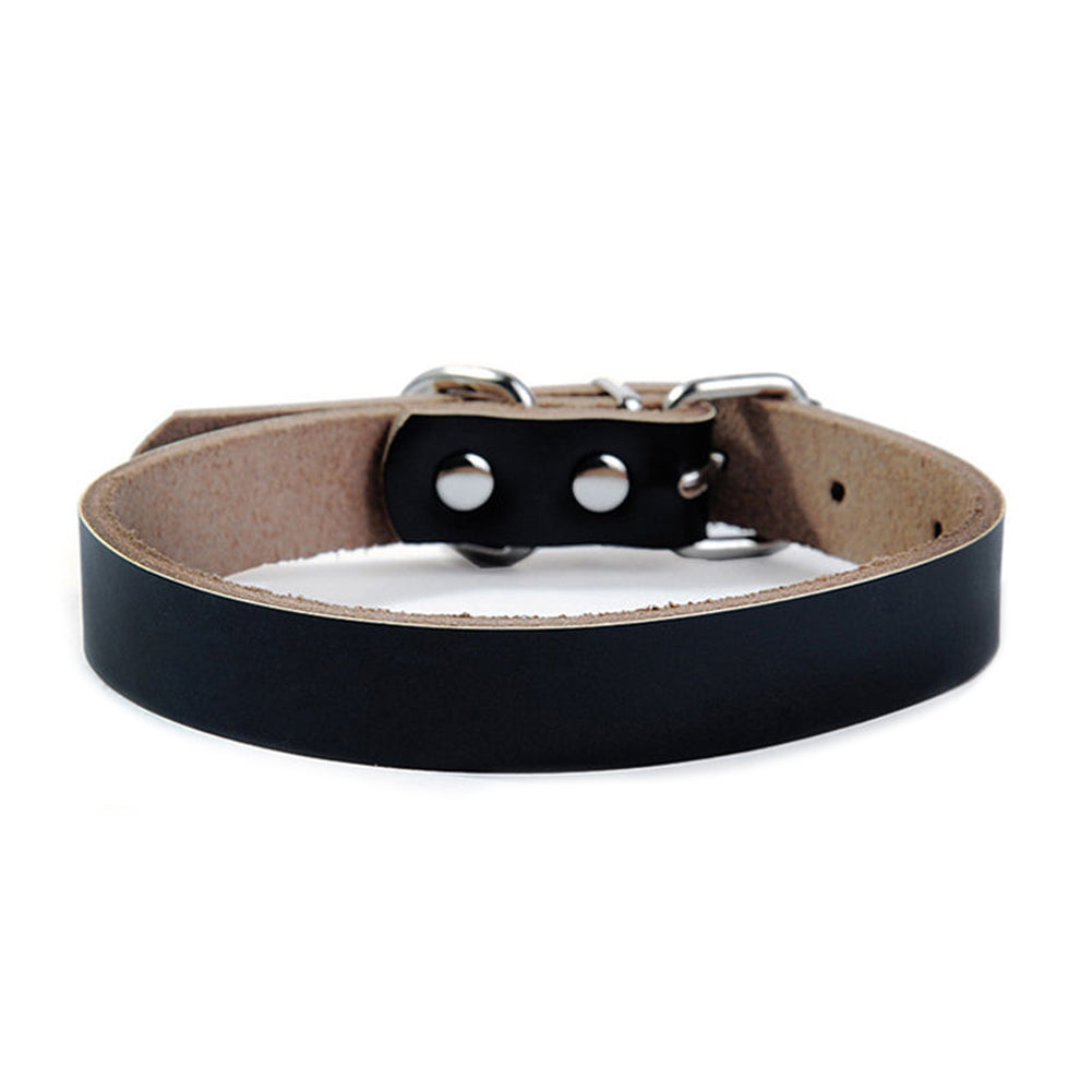 Fashion Pet Dog Cat Puppy Collar Neck Buckle Adjustable Faux Leather Strap
