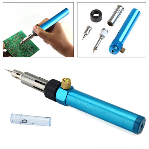 3 in 1 Gas Blow Torch Soldering Solder Iron Gun Butane Cordless Welding Pen Burner
