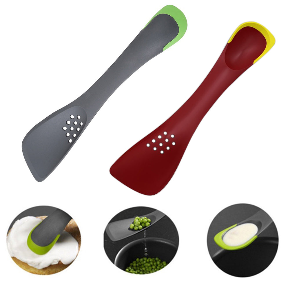Multi-function Spatula Serrated Skimmer Slotted Spoon Scoop Kitchen Cooking Tool