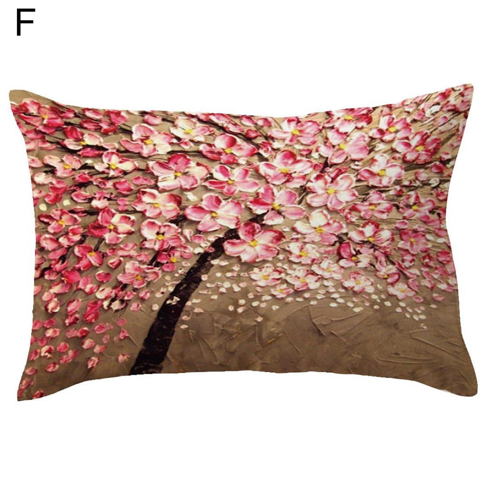 Rectangle Pillow Cover Cushion Case Hidden Zipper Closure Waist Throw Pillowcase