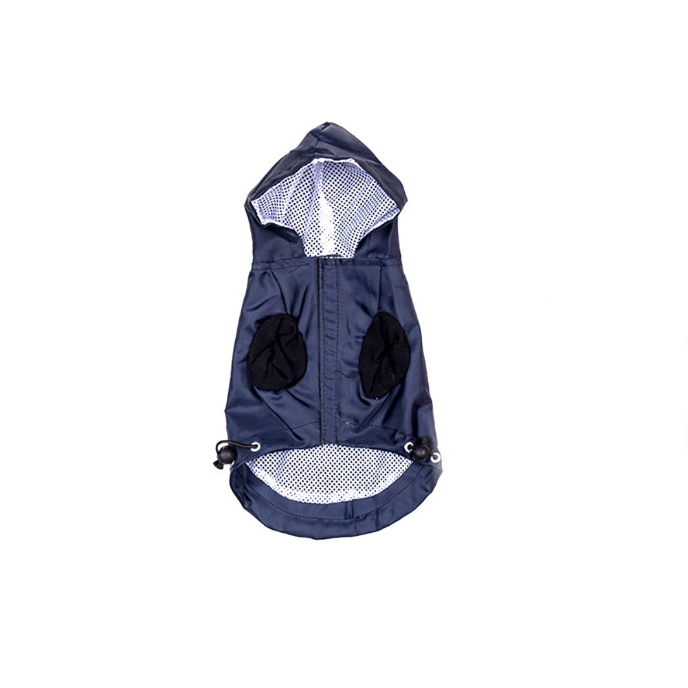 New Pet Dog Waterproof Rain Proof Hooded Raincoat Elastic Band Breathable Jacket