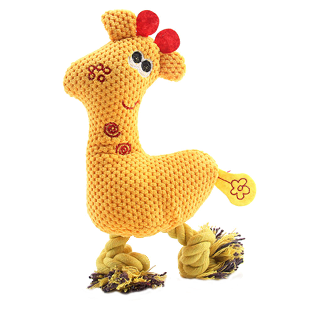 Lovely Plush Deer Sound Squeaky Pet Dog Chewing Bite Teeth Cleaning Play Toy