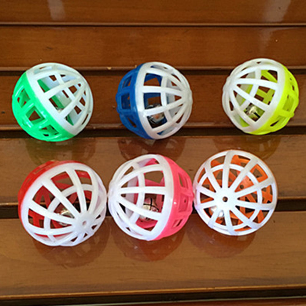 Dog Cat Pet Bell Toys Hollow Colourful Chew Scratch Plastic Hamster Ball
