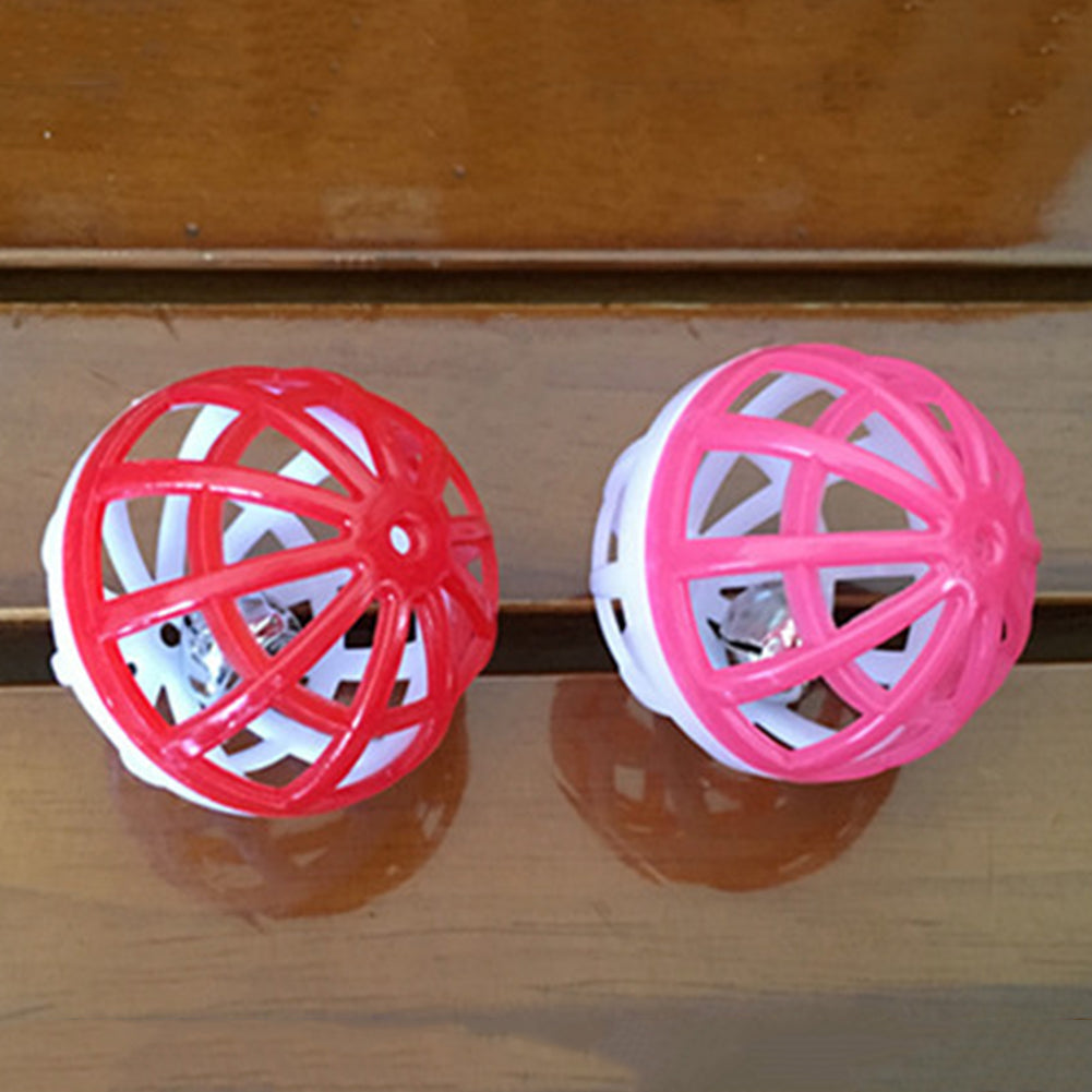 Dog Cat Pet Bell Toys Hollow Colourful Chew Scratch Plastic Hamster Ball