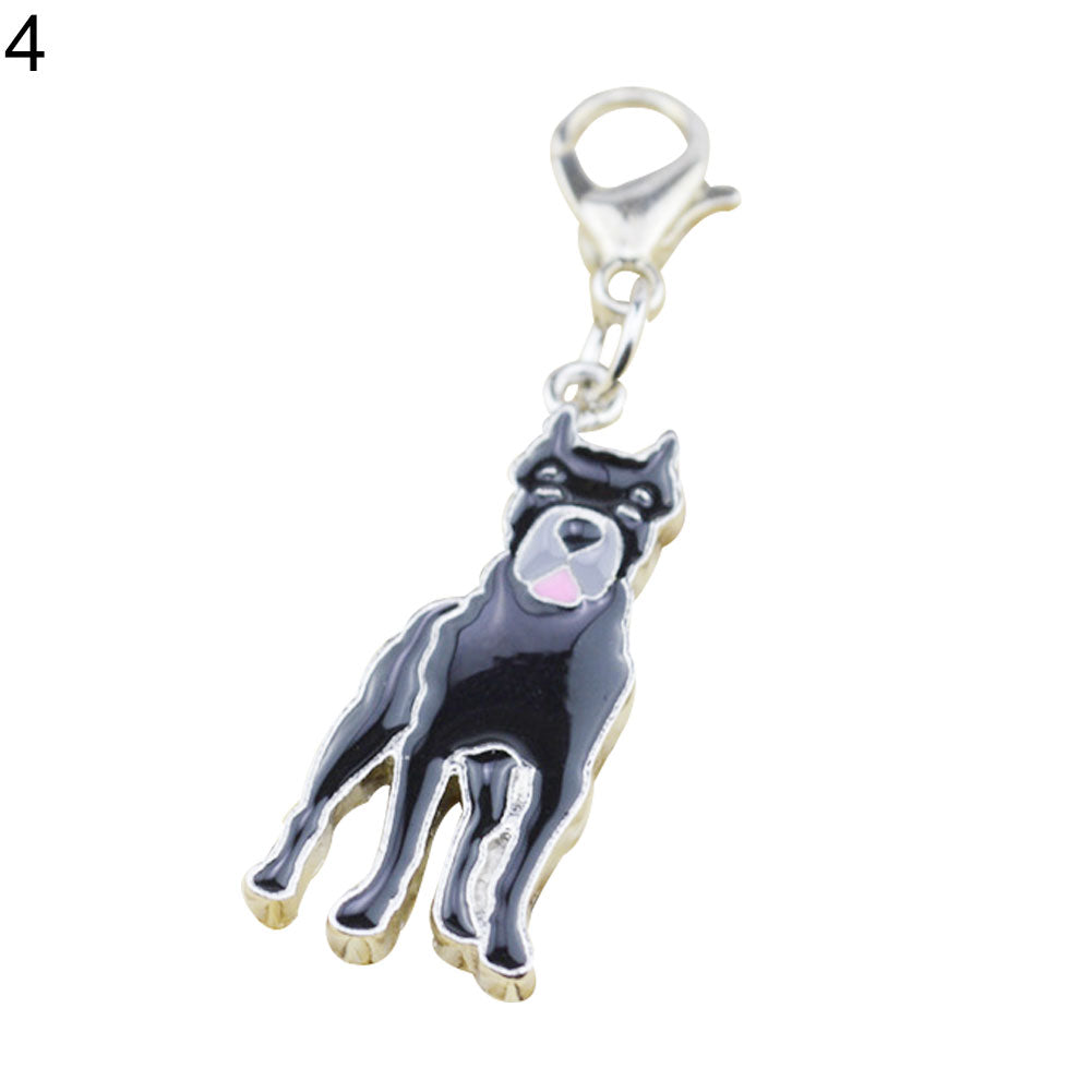 Great Dane German Shepherd Dog Style Pet ID Tag Collar Necklace Metal Pendant