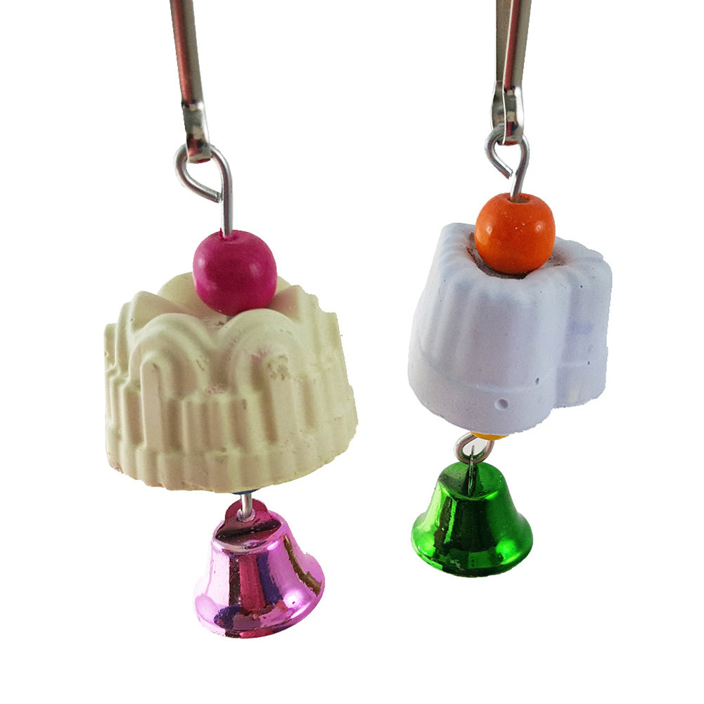 Pet Hamster Chinchilla Parrot Bird Rabbit Teeth Grinding Stone Chew Bell Toy