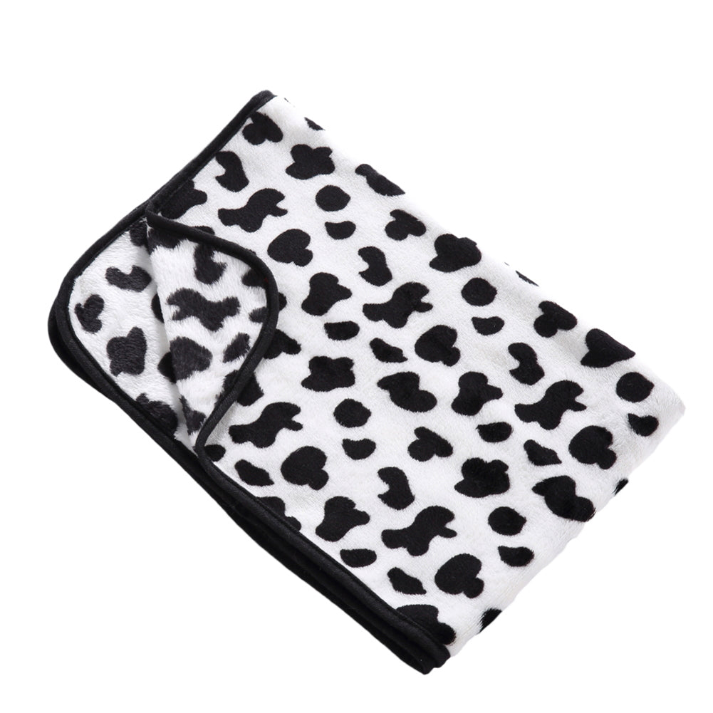 Pet Dog Cat Bed Cover Blanket Leopard Print Zebra Cow Warm Soft Sleep Mat Gift