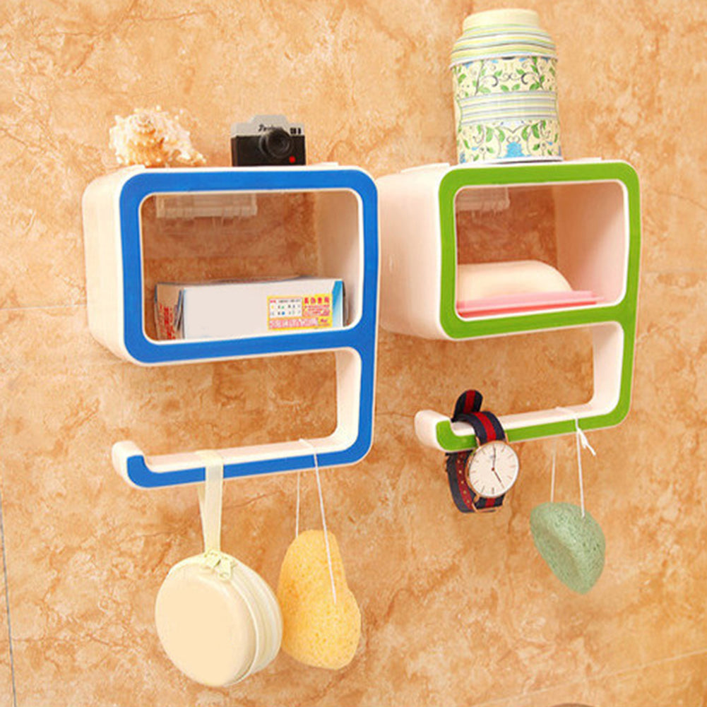 9 Shape Detachable Wall Hanging Storage Rack Bathroom Towel Organizer Holder