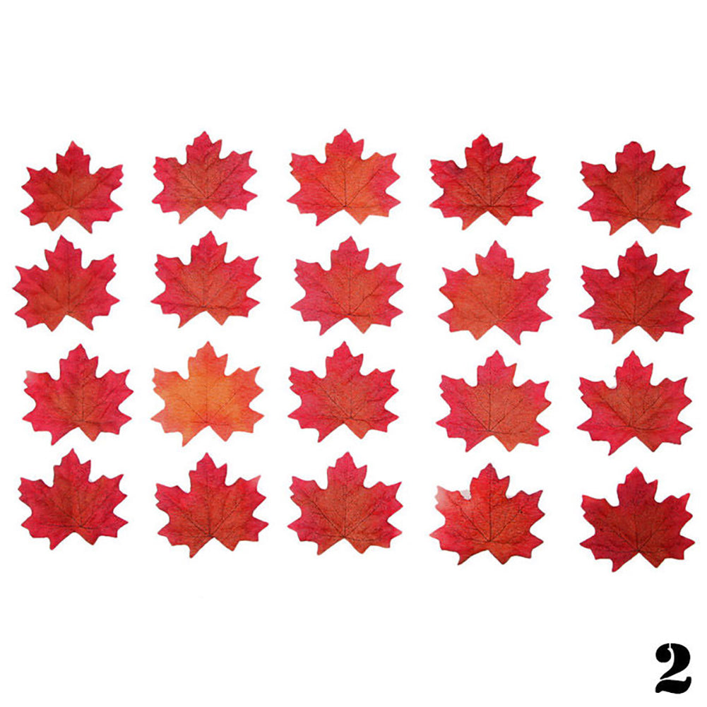 50Pcs Artificial Autumn Fall Leaf Maple Photo Prop Home Wedding Party Decoration