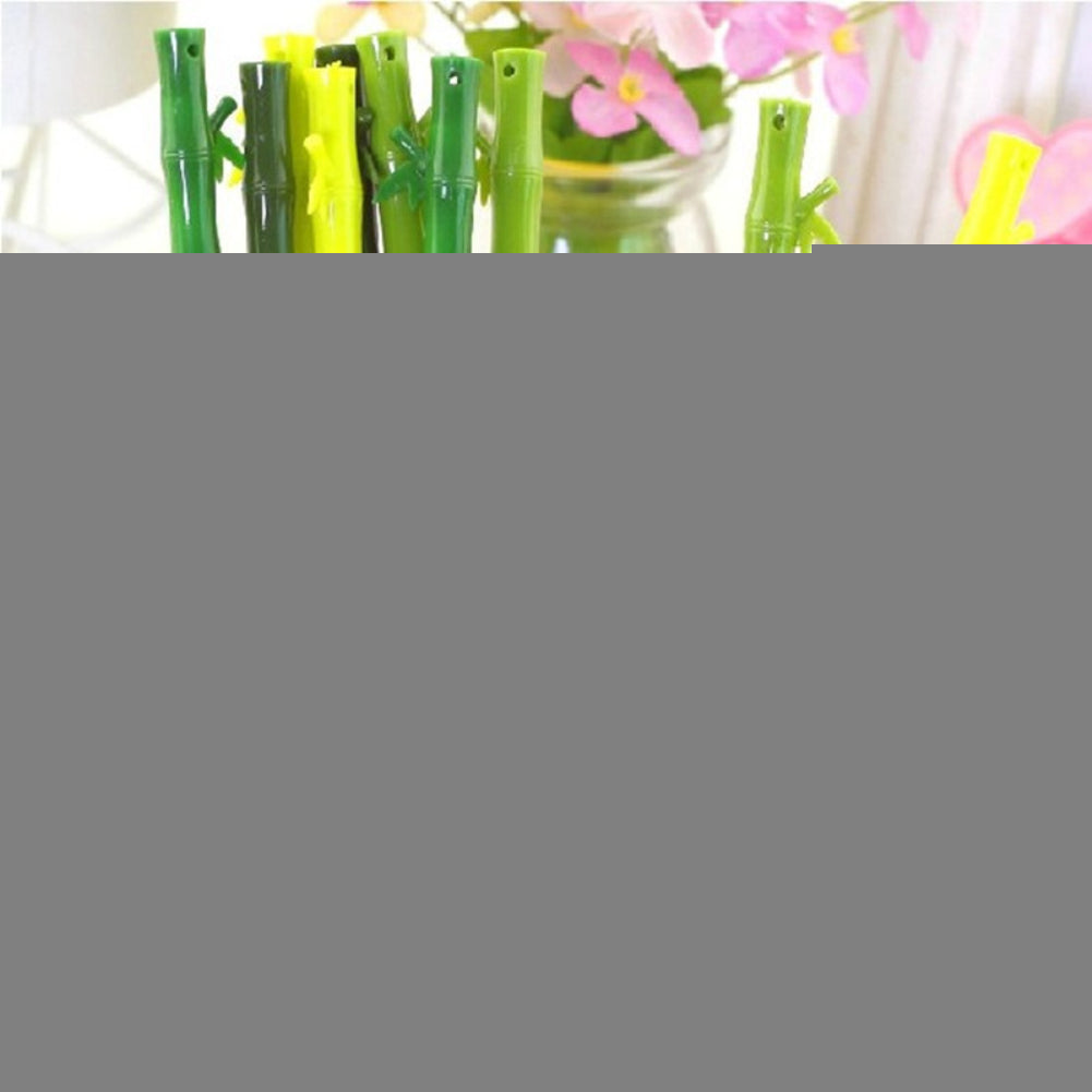 5Pcs Bamboo Shape 0.38mm Ballpoint Black Gel Ink Pen School Supplies Stationery