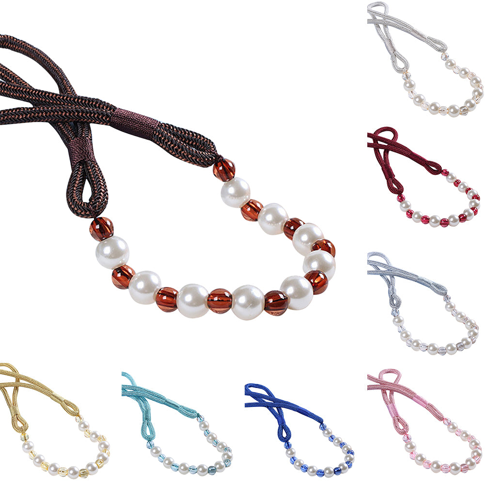 Modern Beaded Curtain Rope Tiebacks Holdback Tie Belt for Room Window Decor