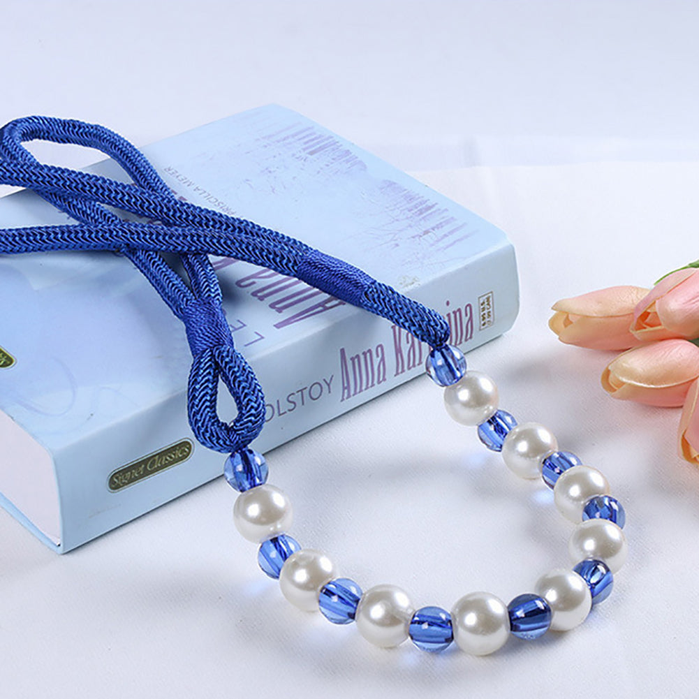 Modern Beaded Curtain Rope Tiebacks Holdback Tie Belt for Room Window Decor