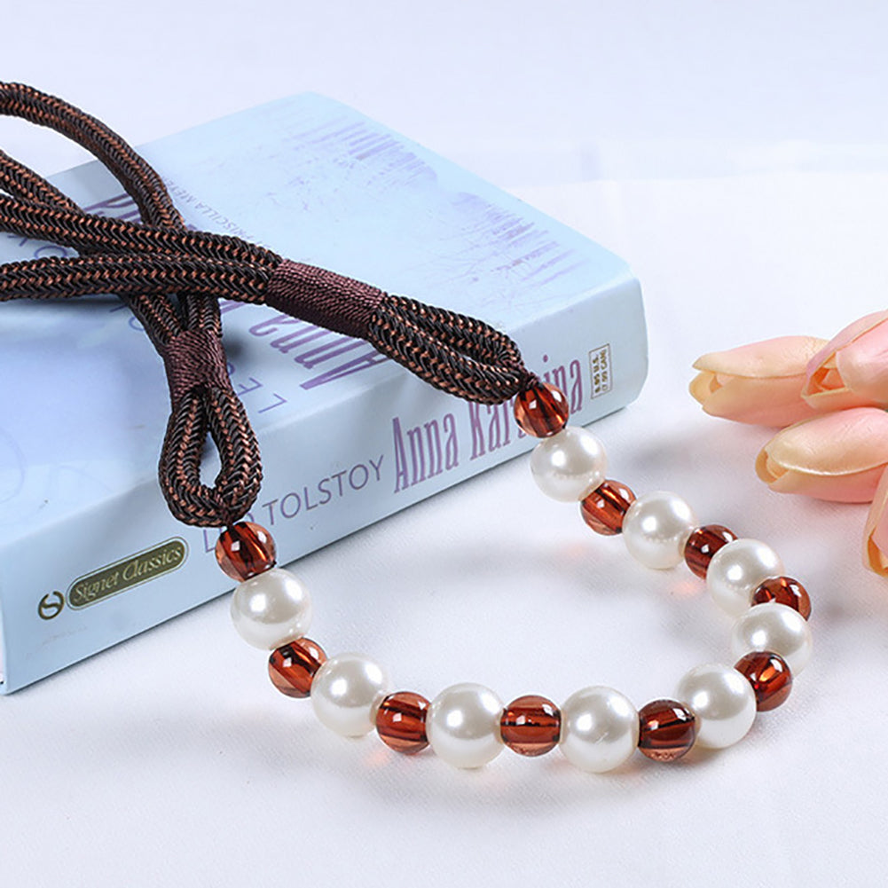 Modern Beaded Curtain Rope Tiebacks Holdback Tie Belt for Room Window Decor