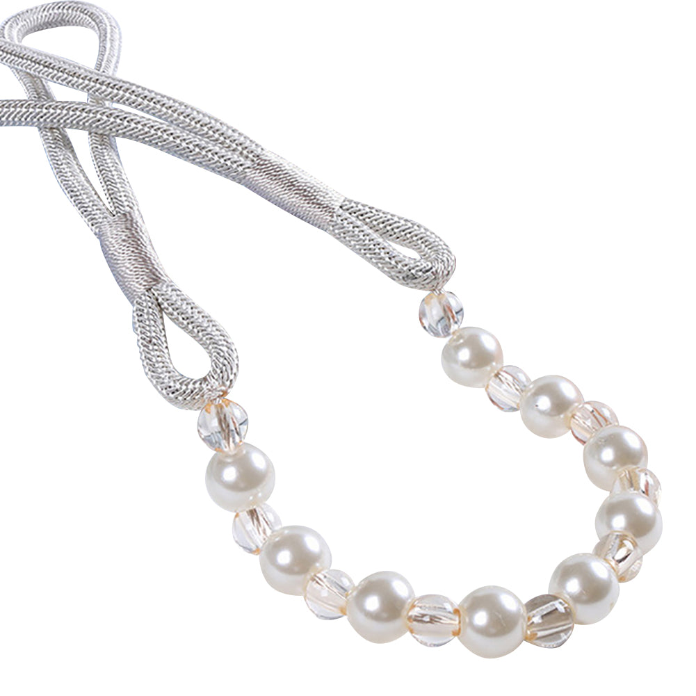 Modern Beaded Curtain Rope Tiebacks Holdback Tie Belt for Room Window Decor