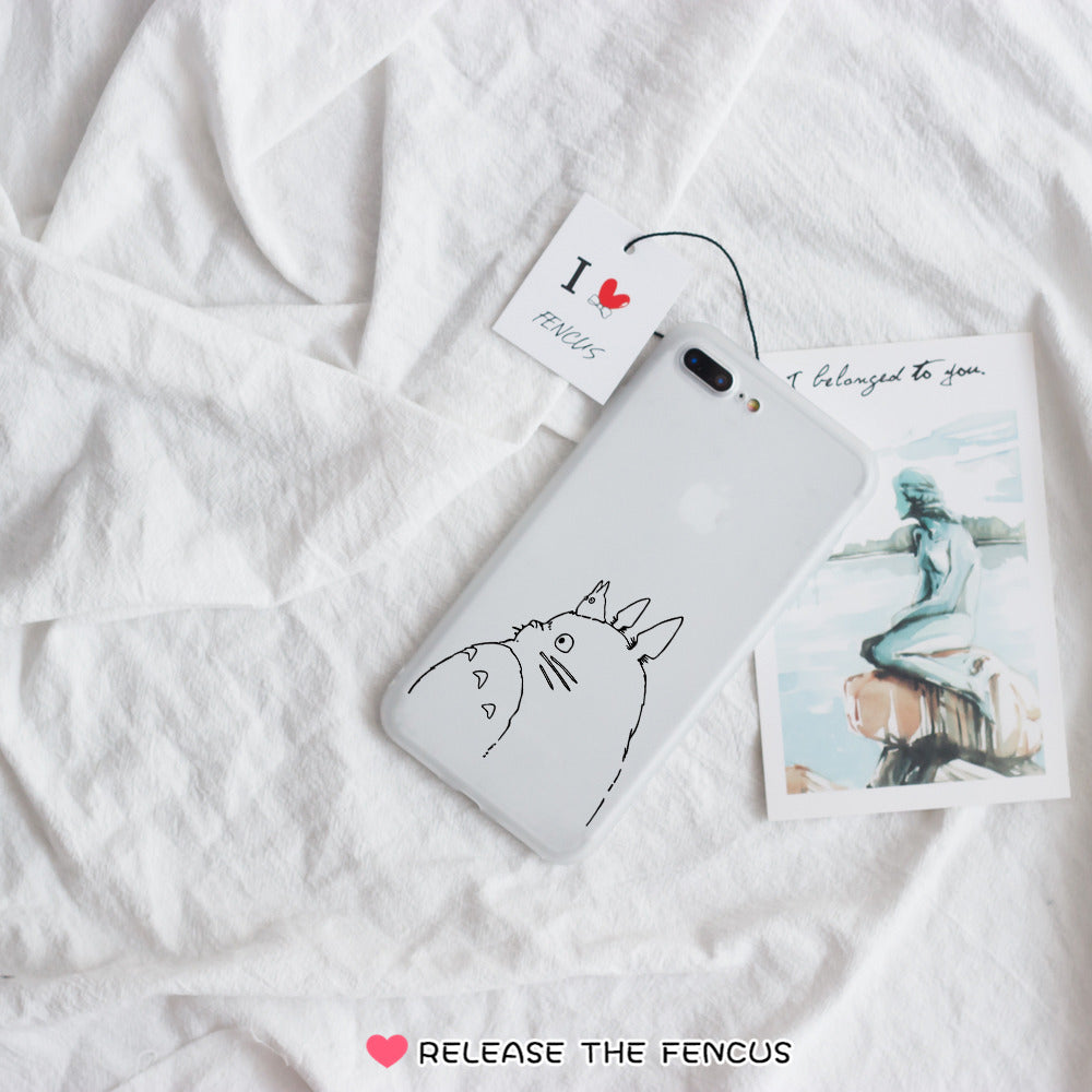 Samsung Galaxy S8 S9 Plus Note 8 Cover Couple Cartoon Totoro Soft Phone cases